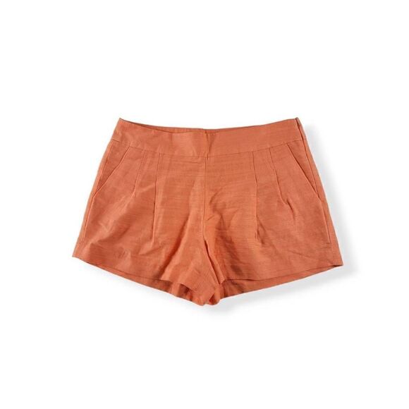 J. Crew Pleated Front Apricot Linen Blend shorts size 6 - Picture 1 of 3
